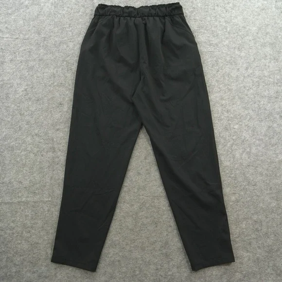 Lululemon Pants Womens 8 Black Keep Moving Active Elastic Waist Relaxed Leg - Picture 2 of 11